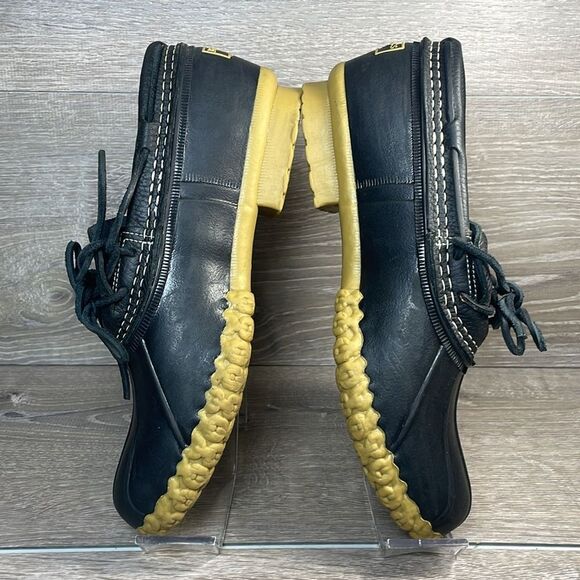 LL Bean Bean Boots Women’s Sz 9M Waterproof Black Nubuck Rubber Low Duck Boots - Picture 9 of 12